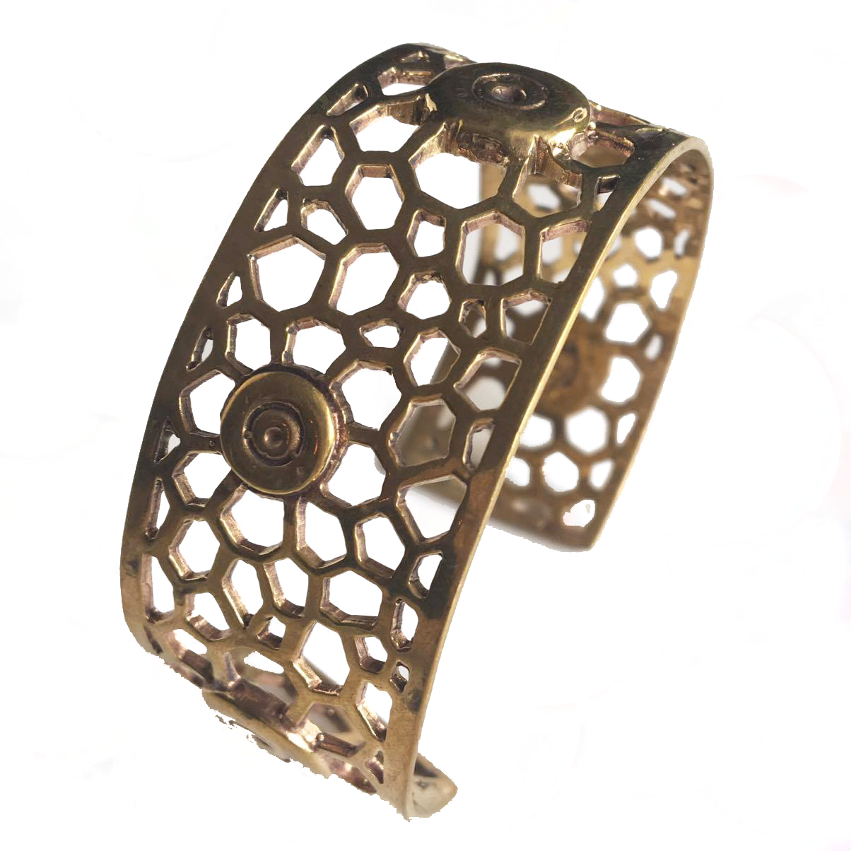 Honeycomb Brass Bangle-Angkor Bullet Jewellery Cambodia-Temples and Markets