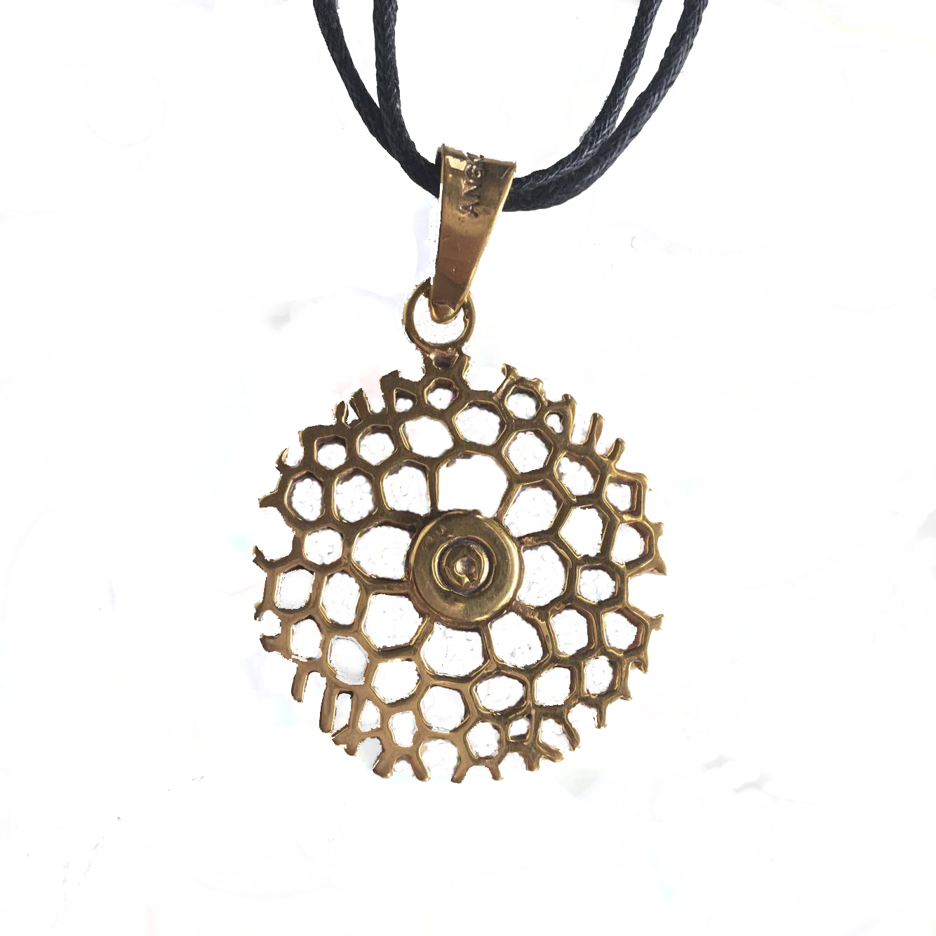 Honeycomb Pendant Necklace-Angkor Bullet Jewellery Cambodia-Temples and Markets