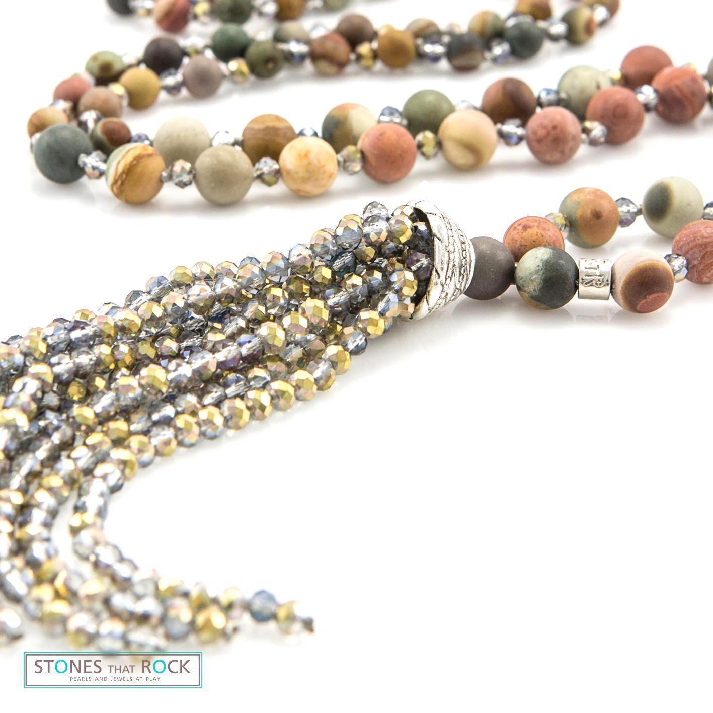 Jan Tassel Necklace-Stones that Rock-Temples and Markets