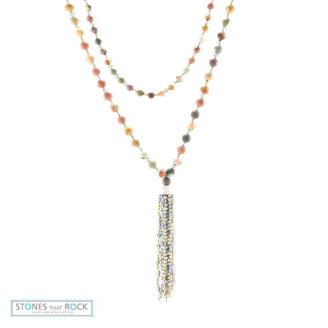 Jan Tassel Necklace-Stones that Rock-Temples and Markets