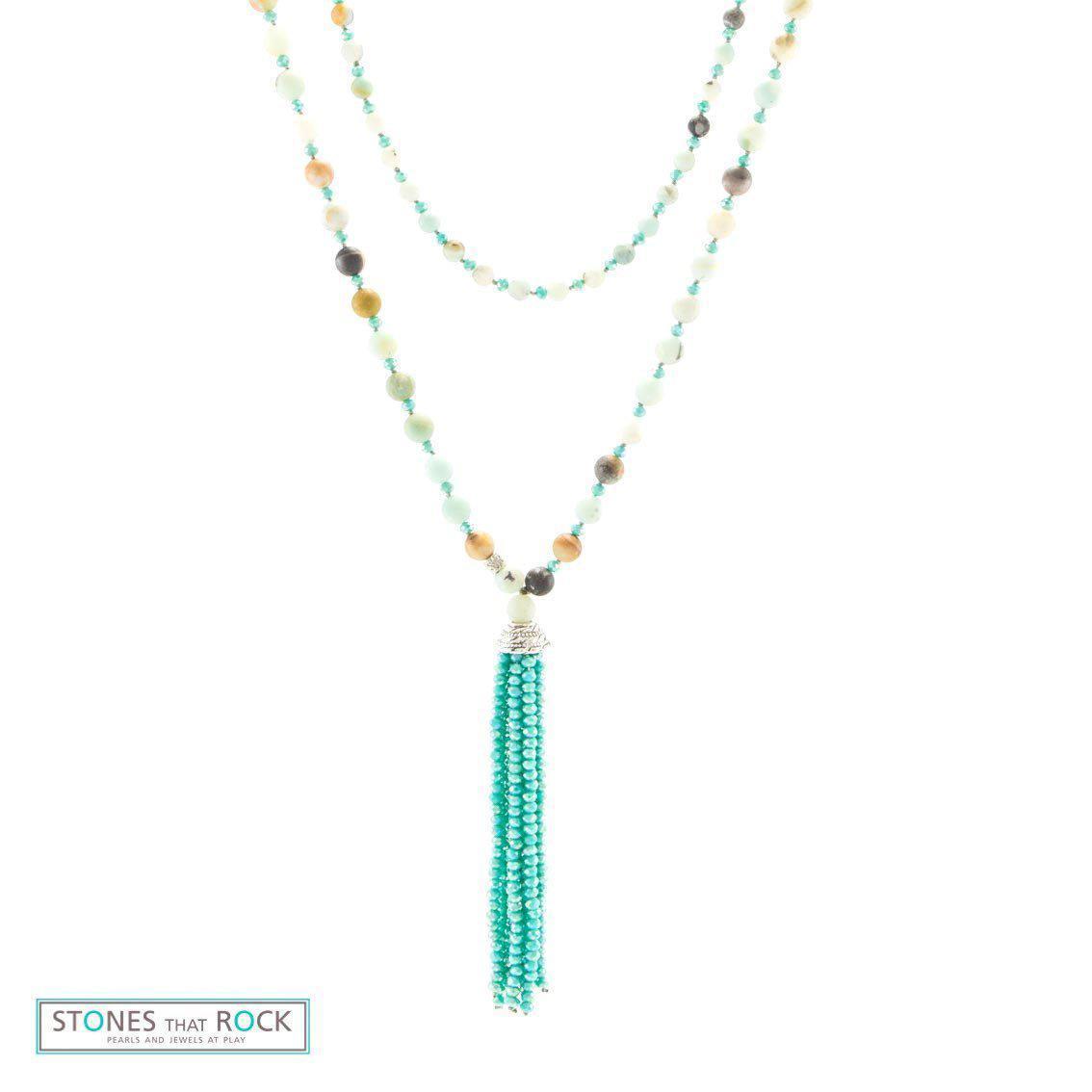 Jan Tassel Necklace-Stones that Rock-Temples and Markets