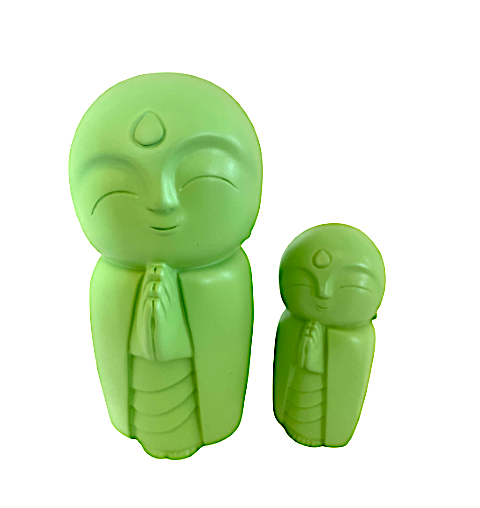Light Green Standing Laughing Buddha Figurine - various sizes