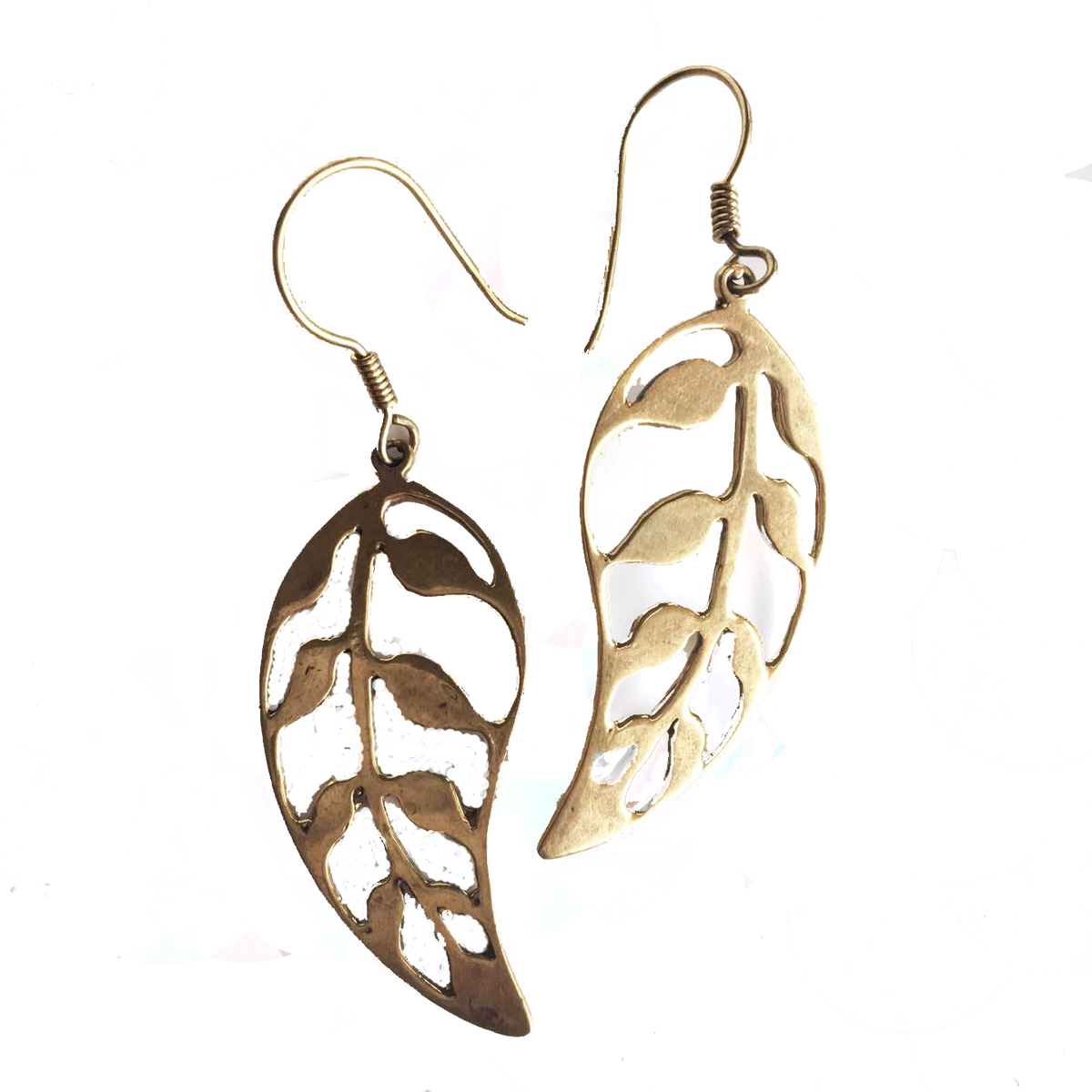 Leaf Drop Earrings-Angkor Bullet Jewellery Cambodia-Temples and Markets