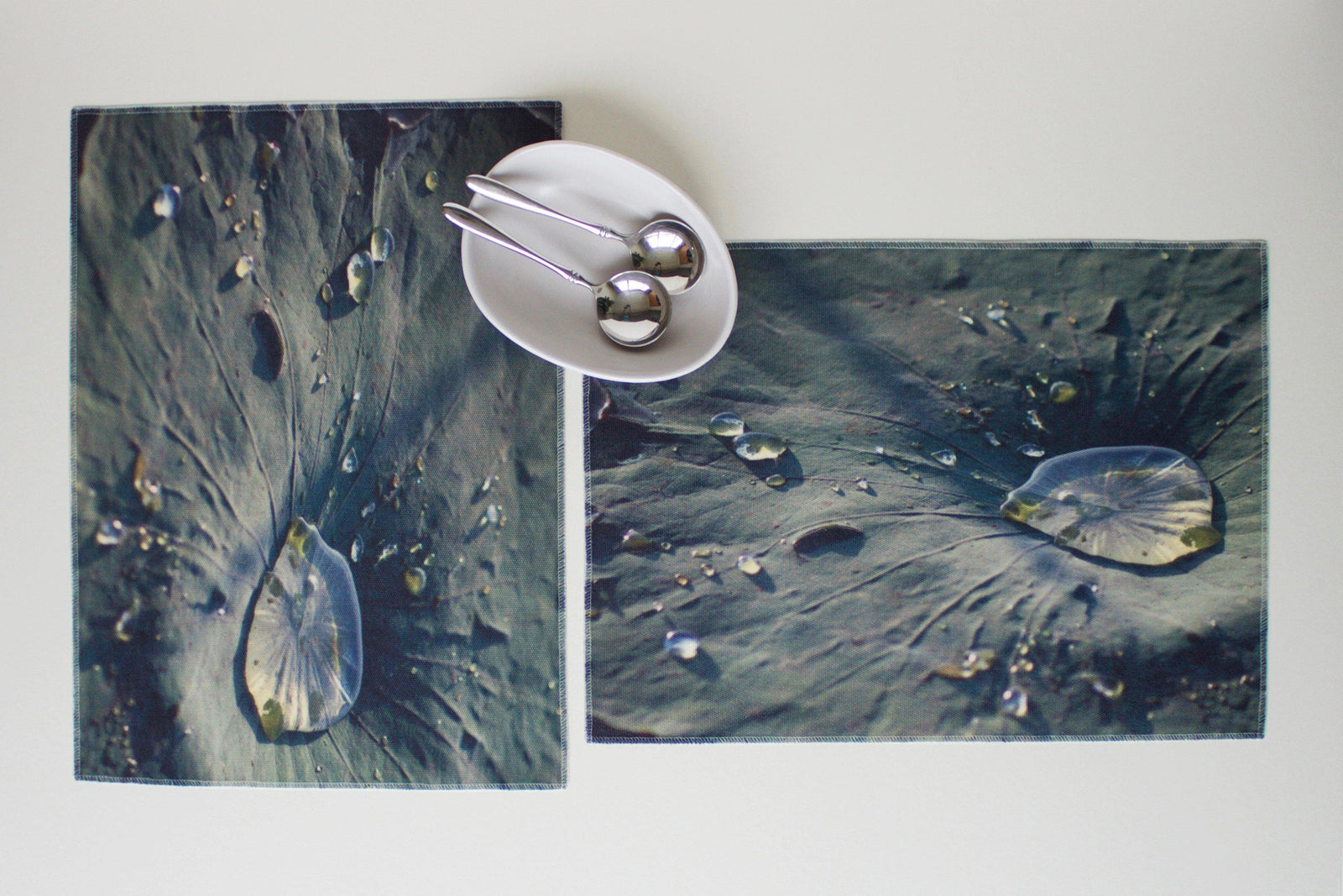 Lotus Leaf Water Resistant Placemats - Set of 4-CUSHnART-Temples and Markets