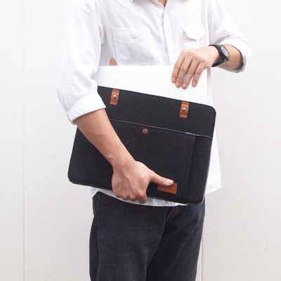 Mat Archer Unite Felt Laptop Case with Leather Detailing-Mat Archer-Temples and Markets