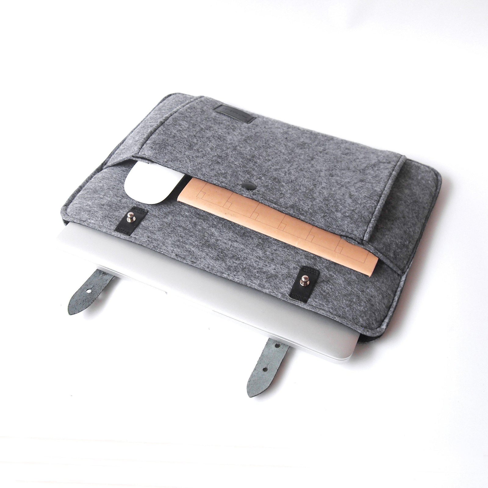 Mat Archer Unite Felt Laptop Case with Leather Detailing-Mat Archer-Temples and Markets
