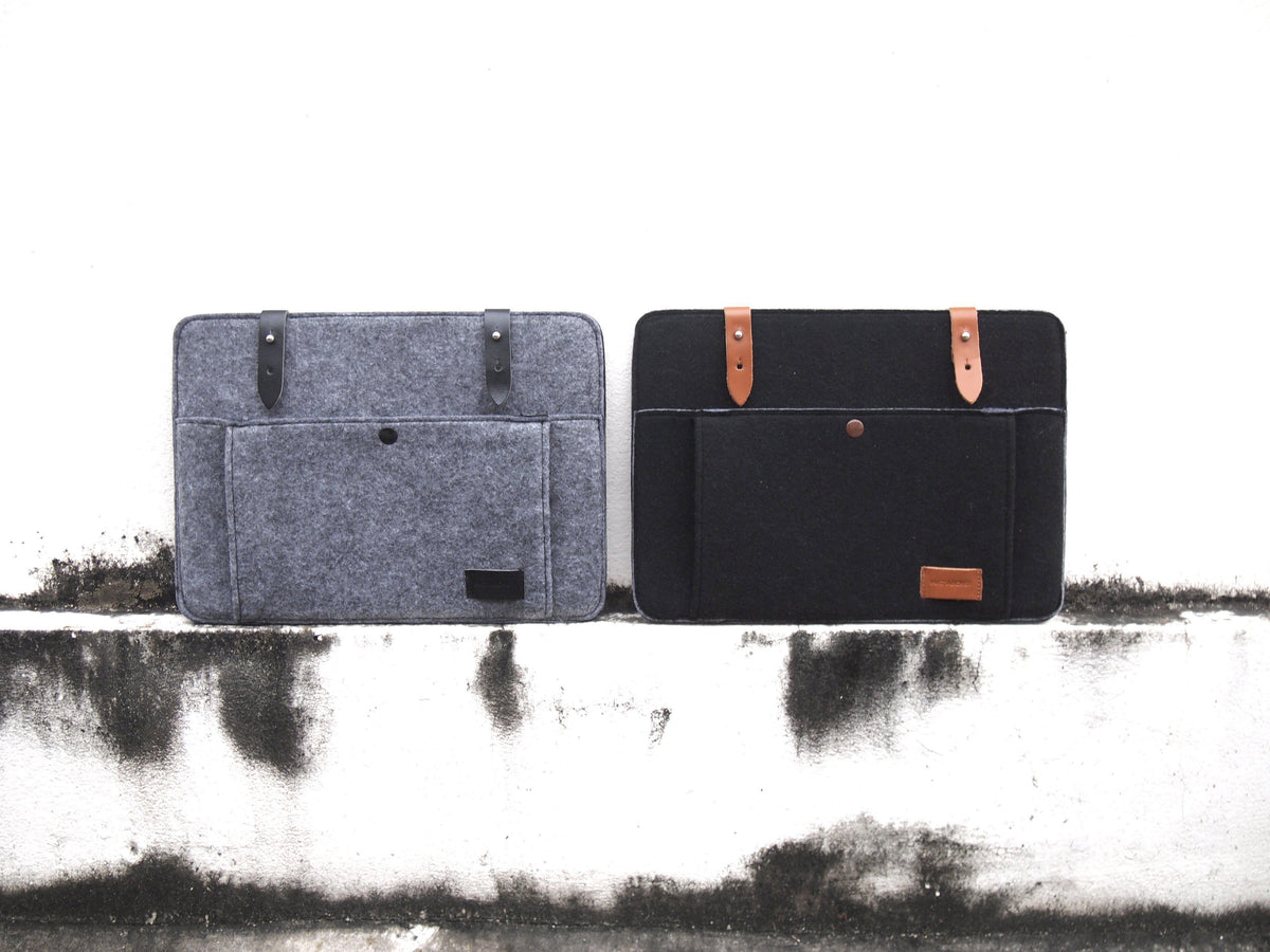 Mat Archer Unite Felt Laptop Case with Leather Detailing-Mat Archer-Temples and Markets