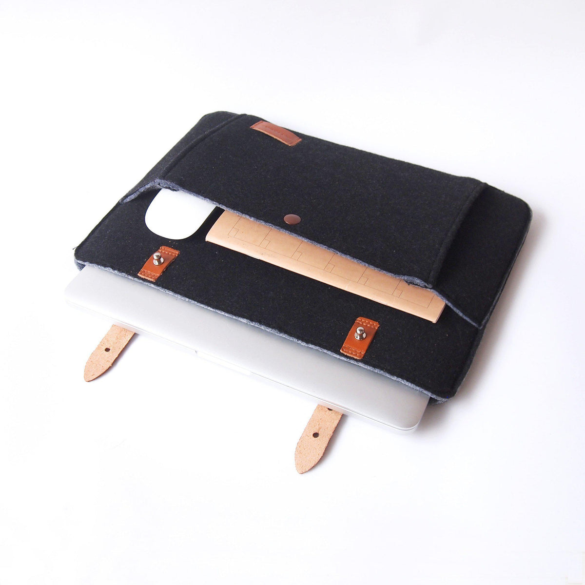Mat Archer Unite Felt Laptop Case with Leather Detailing-Mat Archer-Temples and Markets