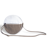 Maya Round Two Tone Cross Body Bag made from Washable Paper, an eco-friendly alternative to leather,-Pretty Simple Bags-Temples and Markets