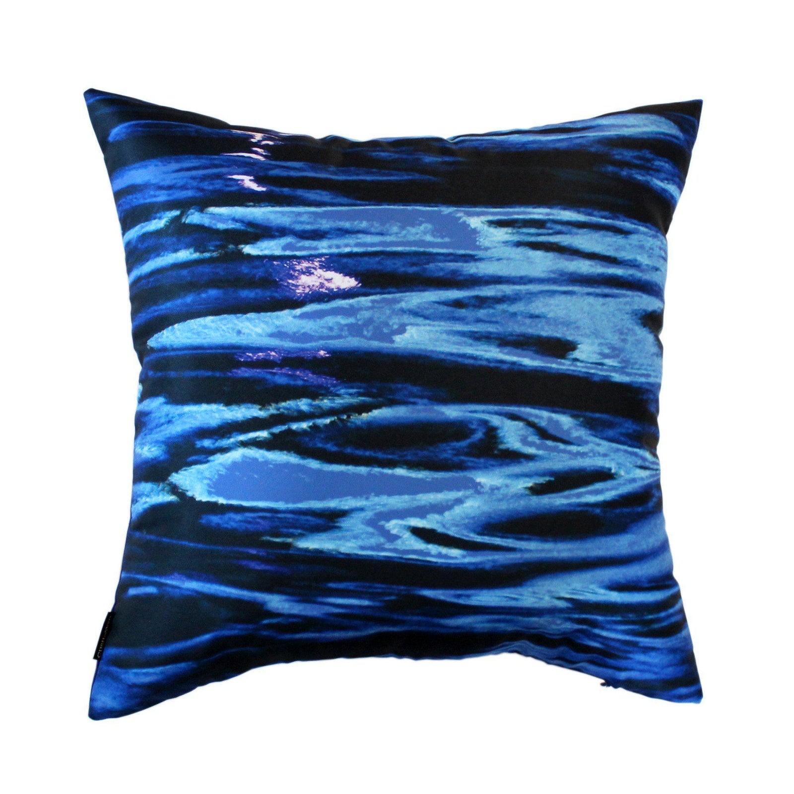 Night River Blue Cushion Cover-CUSHnART-Temples and Markets
