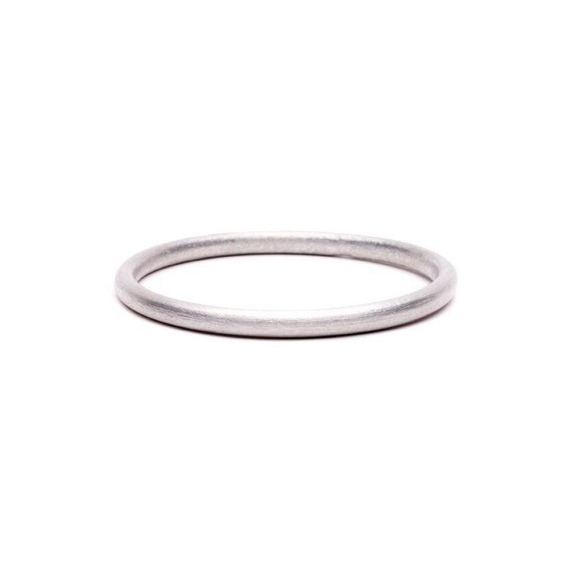 Plain Silver Bangle fashioned from recycled aluminium-LOVEbomb-Temples and Markets
