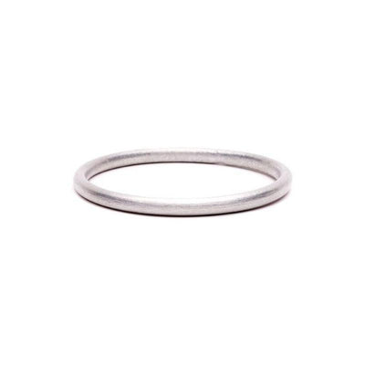 Plain Silver Bangle fashioned from recycled aluminium-LOVEbomb-Temples and Markets