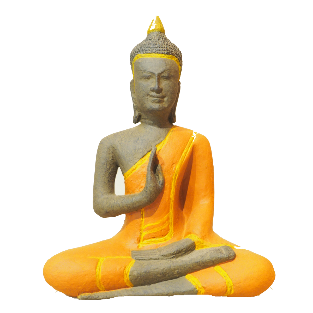 Seated Buddha Figurine - made in papier mâché-Jayav Art-Temples and Markets