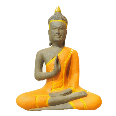 Seated Buddha Figurine - made in papier mâché-Jayav Art-Temples and Markets