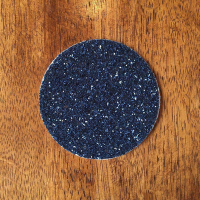 Shimmery Black Round Coaster-ML Living-Temples and Markets