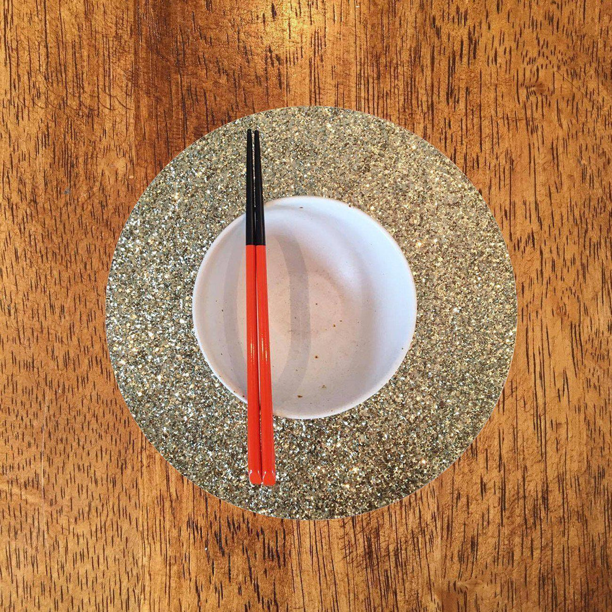 Shimmery Gold Round Place Mat-ML Living-Temples and Markets