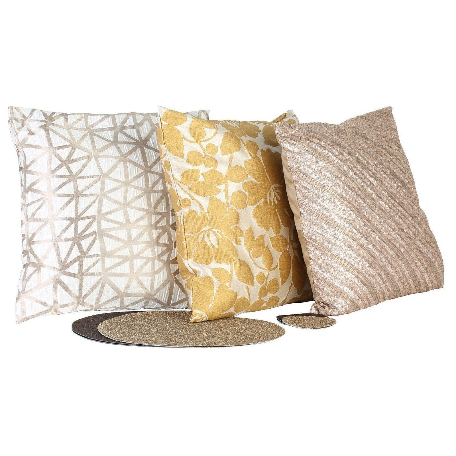 Shimmery Gold Round Place Mat-ML Living-Temples and Markets