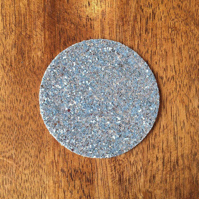Shimmery Light Silver Round Coaster-ML Living-Temples and Markets