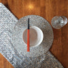 Shimmery Light Silver Round Place Mat-ML Living-Temples and Markets
