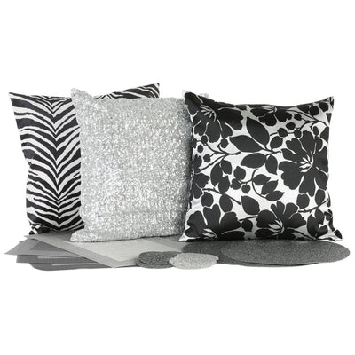 Silver Sequinned Cushion Cover-ML Living-Temples and Markets