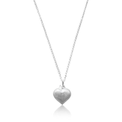 Solid Heart Sterling Silver Necklace-LOVEbomb-Temples and Markets