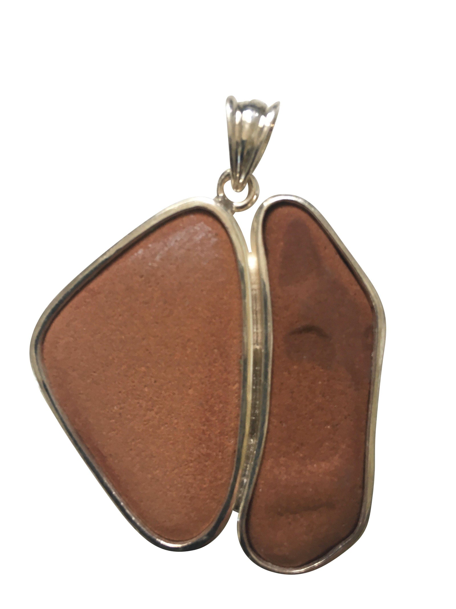 Sterling Silver and Terracotta Large Pendant-Future Traditions-Temples and Markets