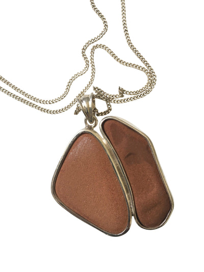 Sterling Silver and Terracotta Large Pendant-Future Traditions-Temples and Markets