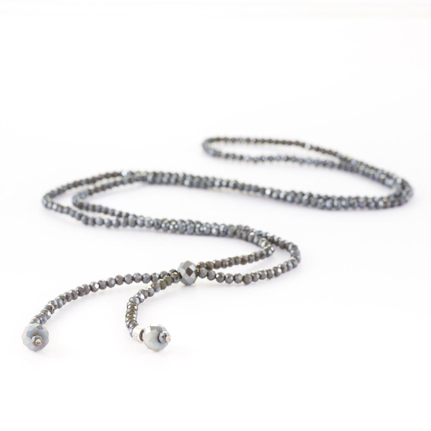 Stones that Rock Dotty Long Crystal Knot Necklace-Stones that Rock-Temples and Markets