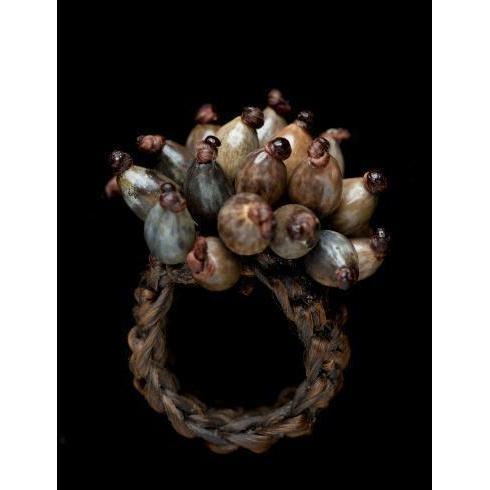 Stunner Statement Ring handcrafted from natural seeds-Graines de Cambodge-Temples and Markets