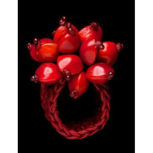 Stunner Statement Ring handcrafted from natural seeds-Graines de Cambodge-Temples and Markets