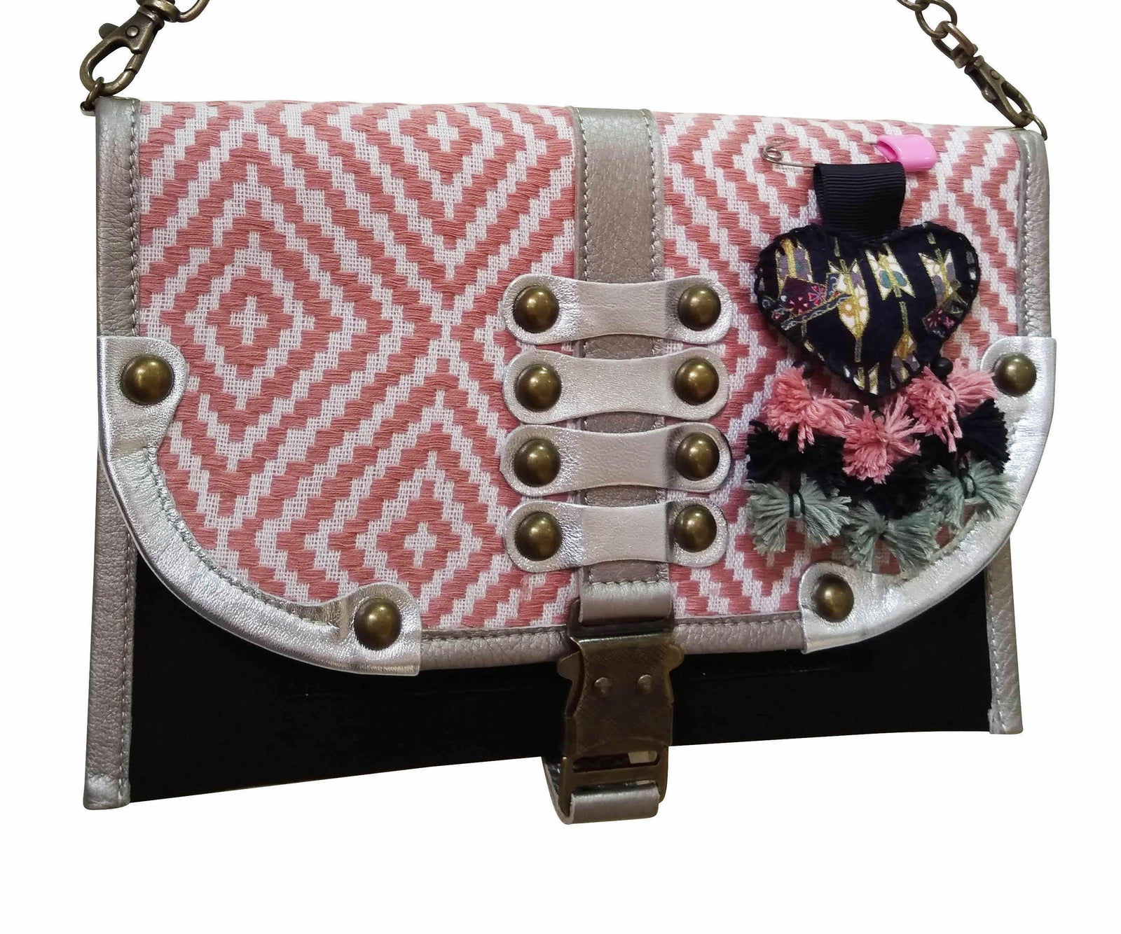 Valerie Cordier Donatello Fuchsia Pink Clutch Bag-Valerie Cordier-Temples and Markets