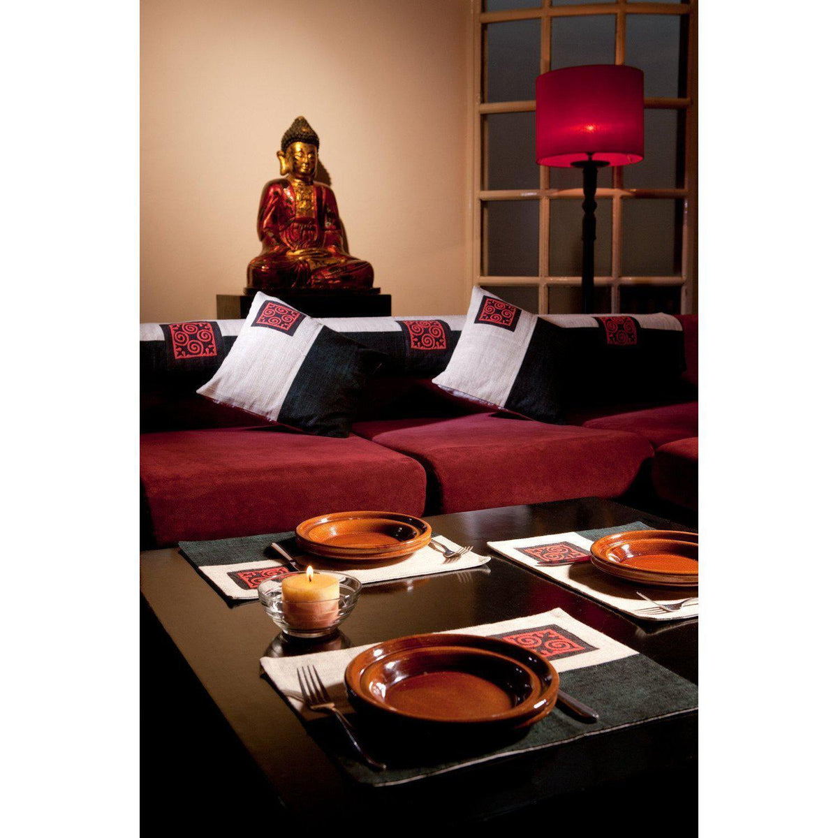 Yin and Yang Cushion Cover-Villagecraft Planet-Temples and Markets