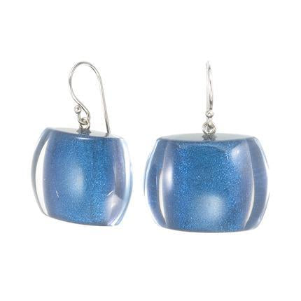 Zsiska Bellissima Resin Bead Drop Earrings in a choice of colours-Jewellery-Zsiska-Blue-Temples and Markets