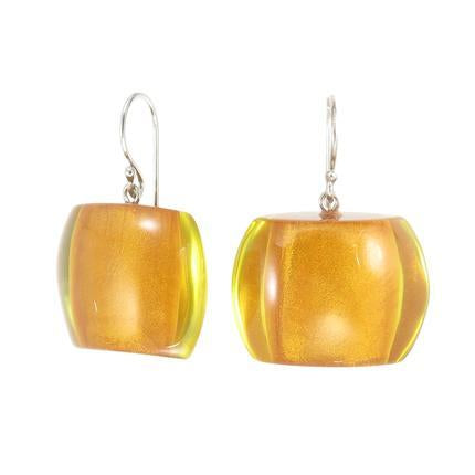 Zsiska Bellissima Resin Bead Drop Earrings in a choice of colours-Jewellery-Zsiska-Orange-Temples and Markets