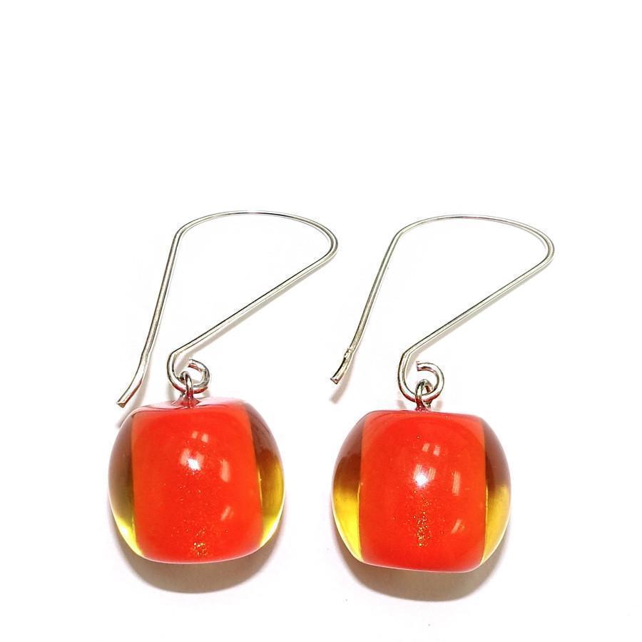 Zsiska Colourful Bead Drop Earrings-Jewellery-Zsiska-Orange-Long Drop-Temples and Markets