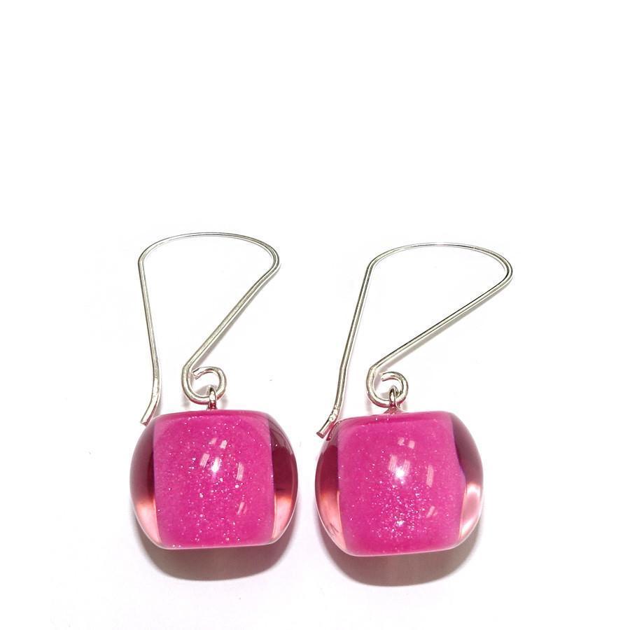 Zsiska Colourful Bead Drop Earrings-Jewellery-Zsiska-Pink-Short Drop-Temples and Markets
