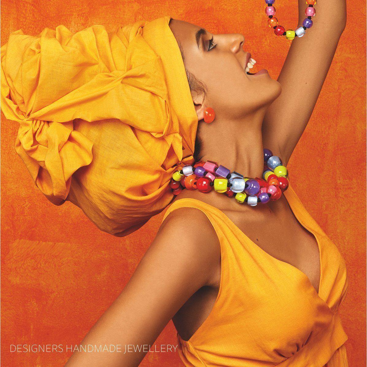 Zsiska Colourful Beads Spectrum Necklace-Jewellery-Zsiska-Temples and Markets