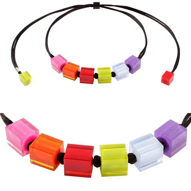 Zsiska Colourful Beads Spectrum Necklace - Choose your size - Temples and  Markets