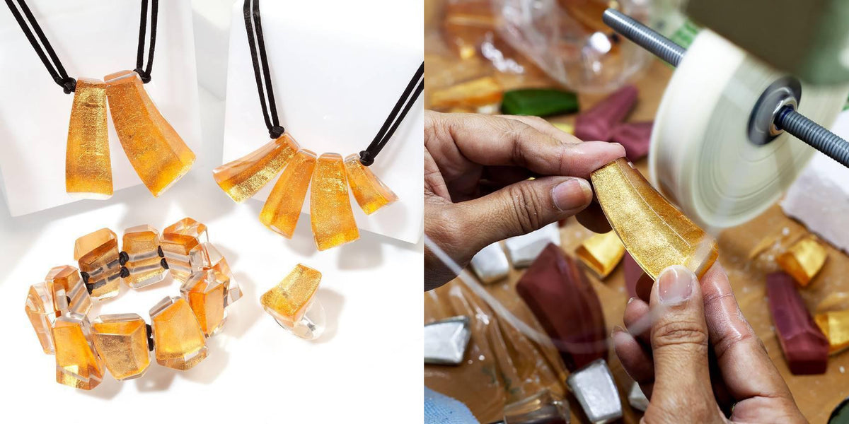 Zsiska Emocion Gold Drop Earrings-Jewellery-Zsiska-Temples and Markets