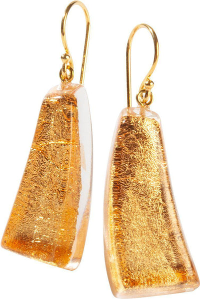 Zsiska Emocion Gold Drop Earrings-Jewellery-Zsiska-Temples and Markets