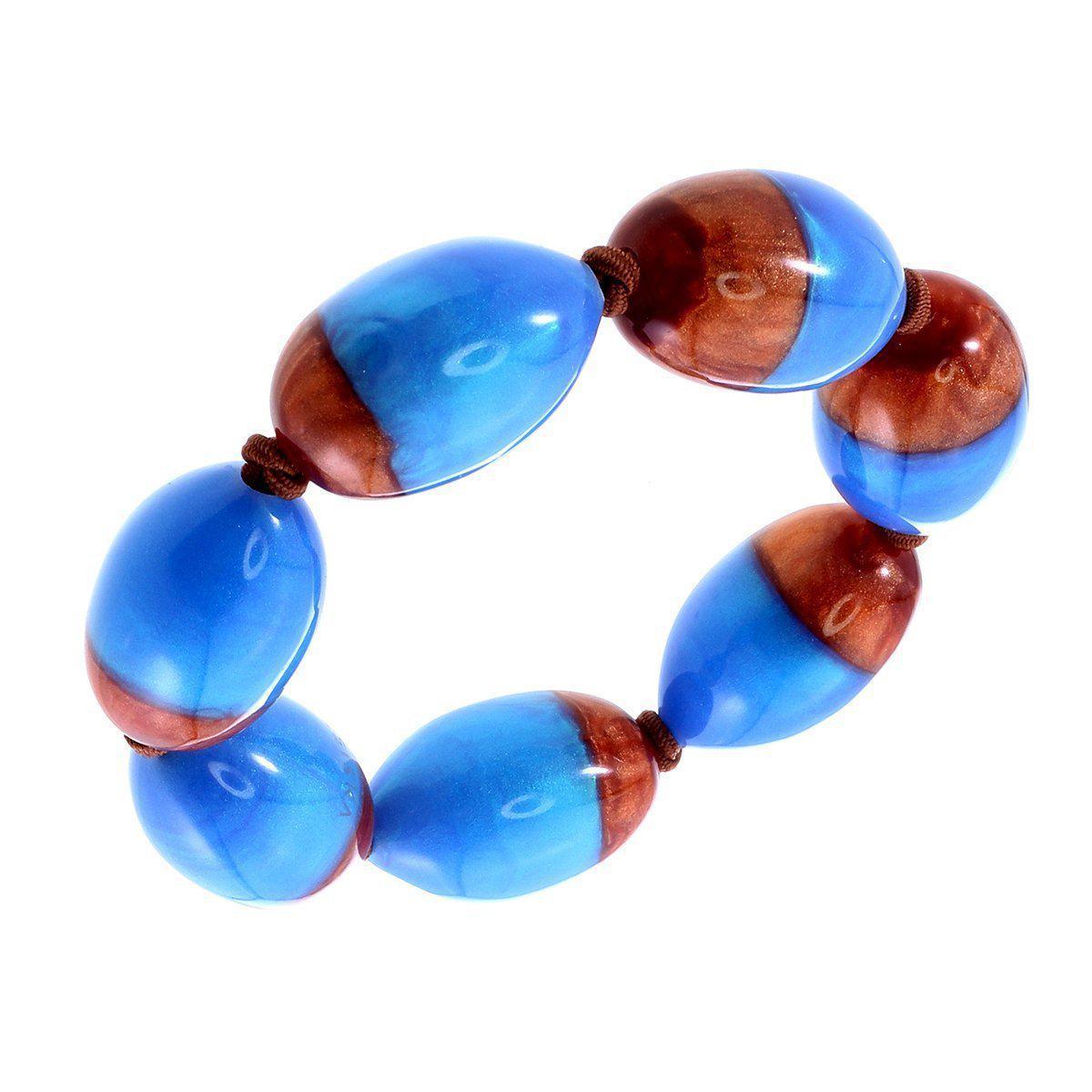 Zsiska Heritage Blue and Copper Bracelet-Jewellery-Zsiska-Temples and Markets