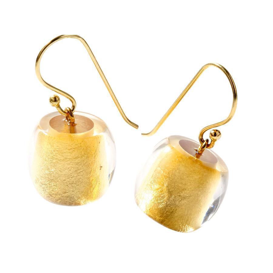 Zsiska Precious Gold Bead Short Drop Earrings-Zsiska-Temples and Markets