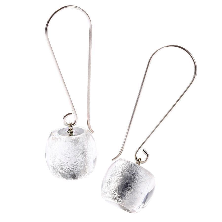 Zsiska Precious Silver Bead Long Drop Earrings-Zsiska-Temples and Markets