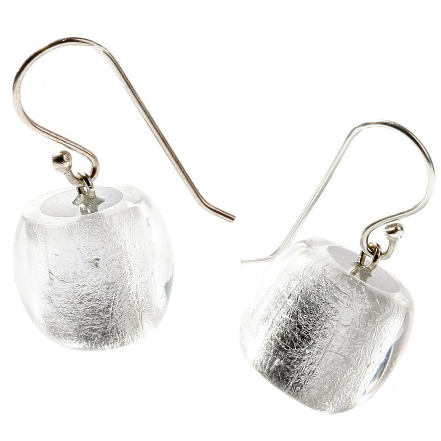 Zsiska Precious Silver Bead Short Drop Earrings