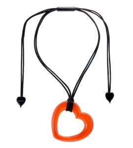 Zsiska Heart Cut Out Pendant Necklace  - A Colourful Statement of Love