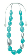 Zsiska Isla Long Aqua Blue Necklace